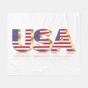 Couverture Polaire USA Flag Fleece Blanket United States of America