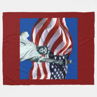 Couverture Polaire USA Flag Lady Liberty Fleece Blanket
