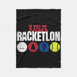 Couverture Polaire Usa Racketlon - Tennis De Table Badminton Squash T