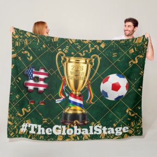 Couverture Polaire USA Soccer 2026 Jeux mondiaux Luxueux Blanket Vi