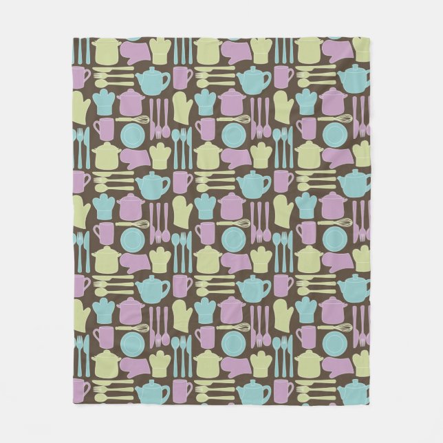 Couverture Polaire Ustensiles de cuisine Motif 2 (Devant)