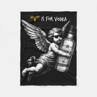 Couverture Polaire V est pour Vodka Cupidon est stupide et ivre Anti 