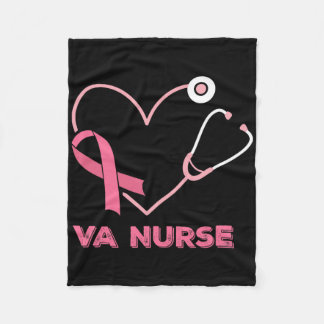 Couverture Polaire Va Infirmière Coeur Stethoscope Ribbon rose Cute s
