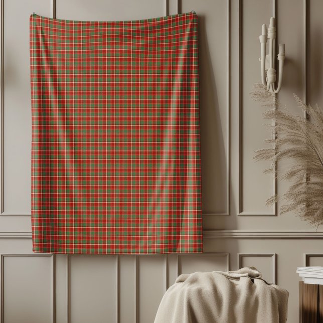 Couverture Polaire Vacances chaudes dans le style classique Plaid (Warm Holiday Blanket in Classic Plaid Style)