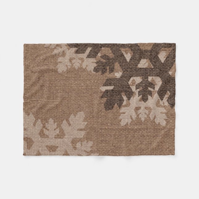 Couverture Polaire Vacances chics de style de flocons de neige de (Devant (Horizontal))