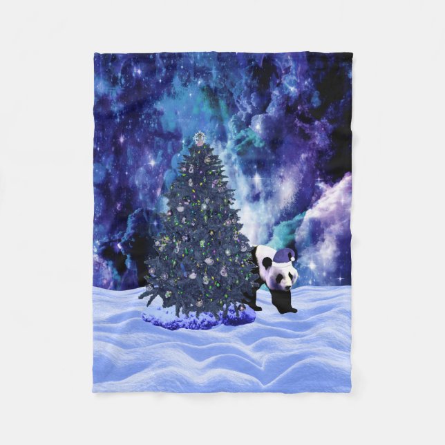 Couverture Polaire Vacances de Noël du panda à l'ouatine de Pôle Nord (Devant)
