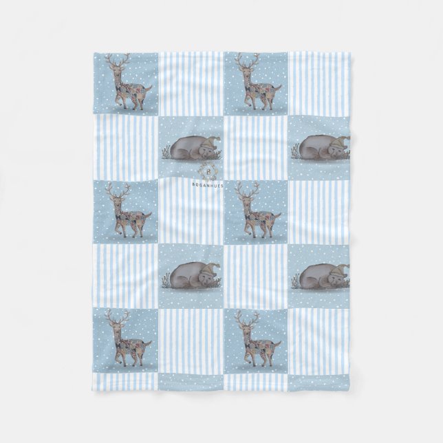 Couverture Polaire Vacances d'hiver Thème Baby Blanket (Devant)
