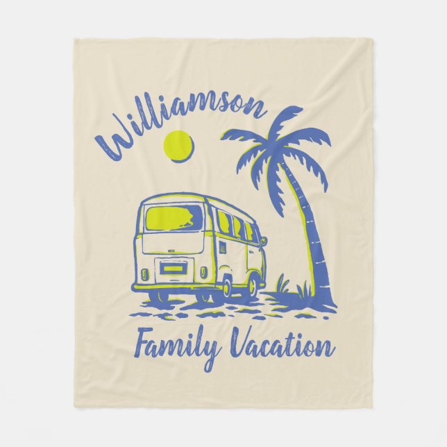 Couverture Polaire Vacances familiales personnalisées (Devant)