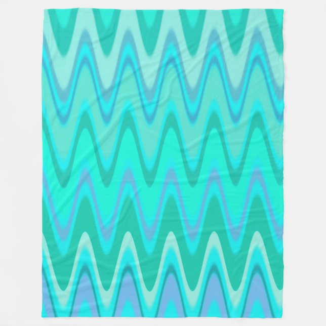 Couverture Polaire Vagues turquoise (Devant)