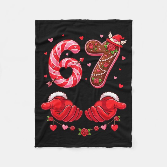 Couverture Polaire Valentine's Day 67 Hilarious Six Seven Love Meme F (Devant)
