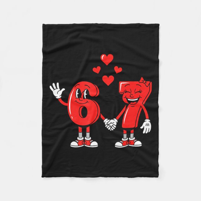 Couverture Polaire Valentine's Day Six Seven Hearts 6 7 Meme Gen Alph (Devant)