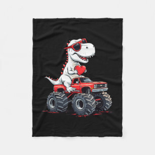 Couverture Polaire Valentines Jour Dinosaure Monster Camion Avec Coeu