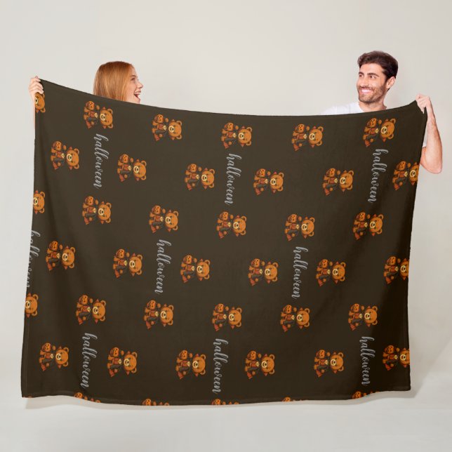 Couverture Polaire Vampire Teddy Halloween Blanket (En situation)