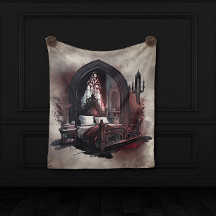 Couverture Polaire Vampy Boudoir   Suite de chambre gothique rouge vi