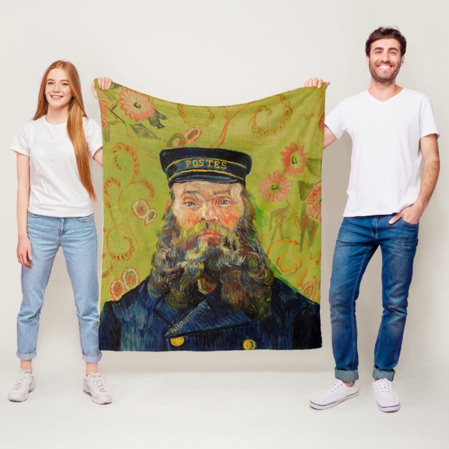 Couverture Polaire Van Gogh Postman. Art de l'impressionnisme de port (En situation)