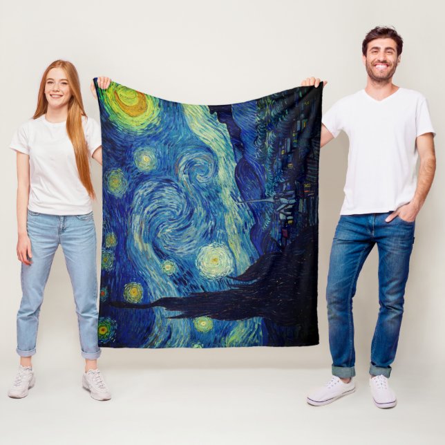 Couverture Polaire Van Gogh Starry Night Bedding Set (En situation)