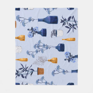 Couverture Polaire Vase Fleurs Modernes Monotone Vintage
