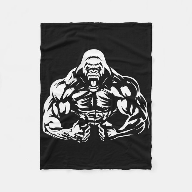 Couverture Polaire Végétan Fitness Gorilla Vêtement d'entraînement Un (Devant)