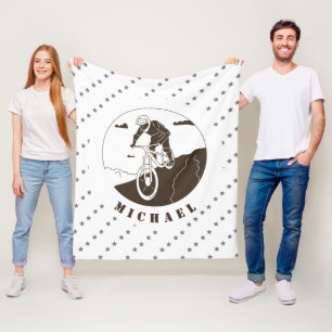 Couverture Polaire Vélo de montagne extrême Nom du cycliste étoile