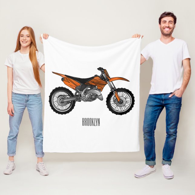 Couverture Polaire Vélo droit hors route moto / motocross dessin anim (En situation)