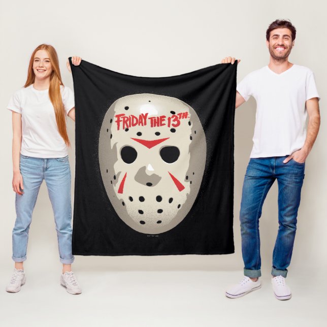 Couverture Polaire Vendredi 13 | Graphique de masque de hockey (En situation)