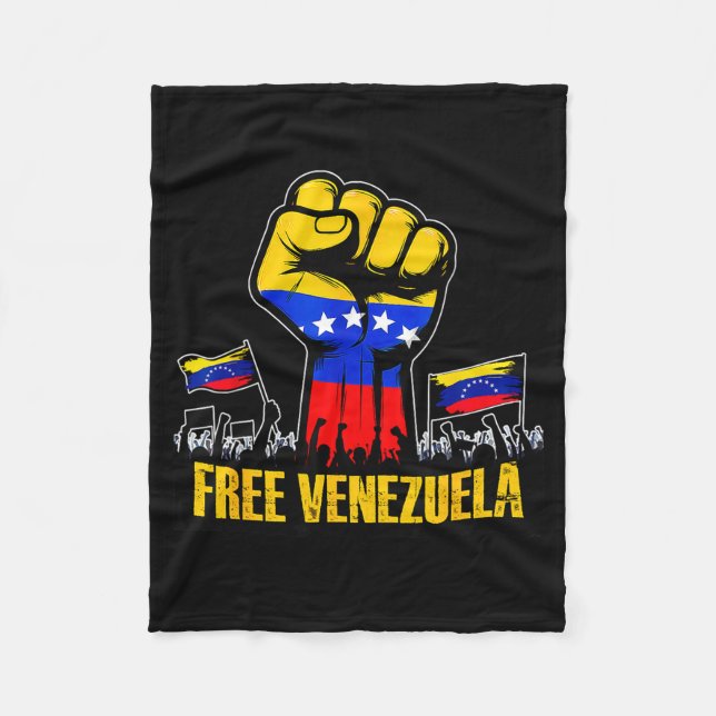 Couverture Polaire Venezuela Flag Venezuela Libre 2026  (Devant)
