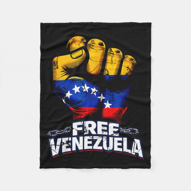 Couverture Polaire Venezuela Flag Venezuela Libre 2026  (Devant)