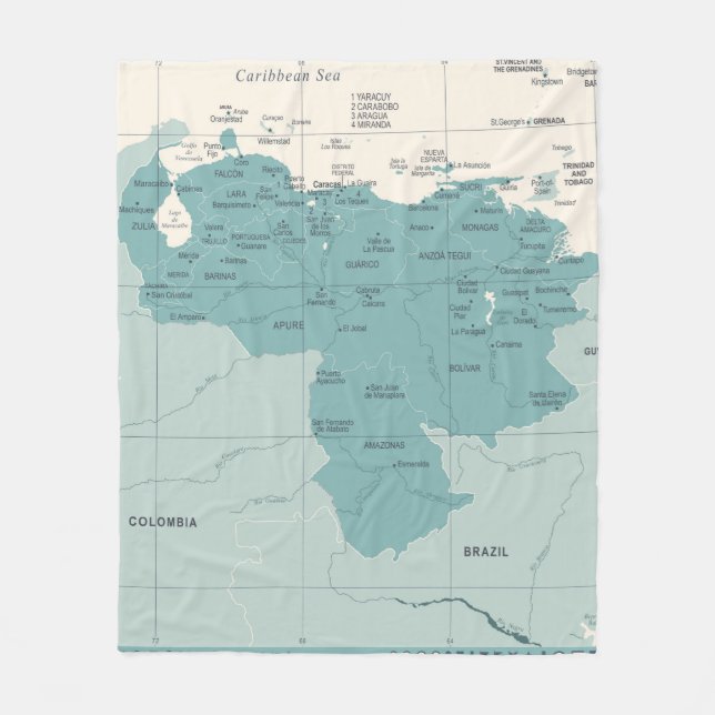 Couverture Polaire Venezuela Map (Devant)