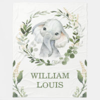 Verdure douce Feuille Jungle Elephant Baby Nursery