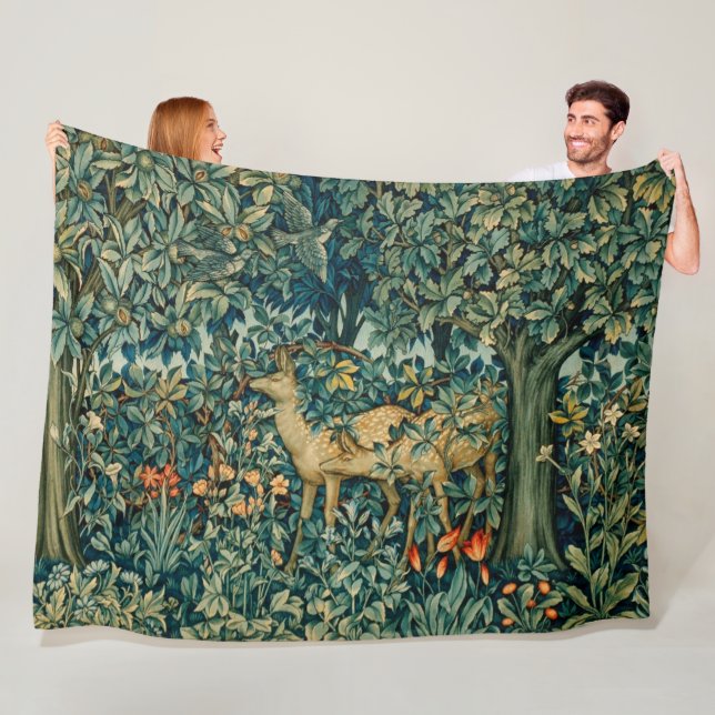 Couverture Polaire VERDURE, LES ANIMAUX FORESTIERS FONT DE LA Tapisse (En situation)