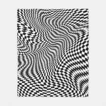 Vérificateurs déformés en noir et blanc