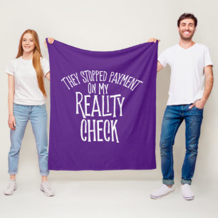 Couverture Polaire Véritable chèque blanc