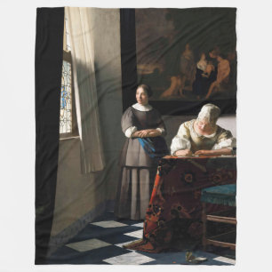 Couverture Polaire Vermeer - Lady Écrire une lettre avec sa bonne