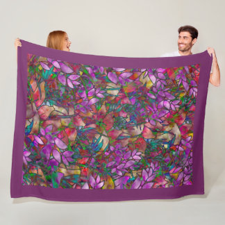 Couverture Polaire Verre souillé d'abrégé sur floral couvrant ouatine