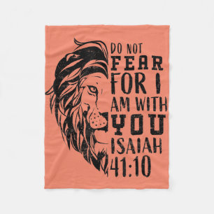 Couverture Polaire verset de la bible chrétienne hommes lion foi peur