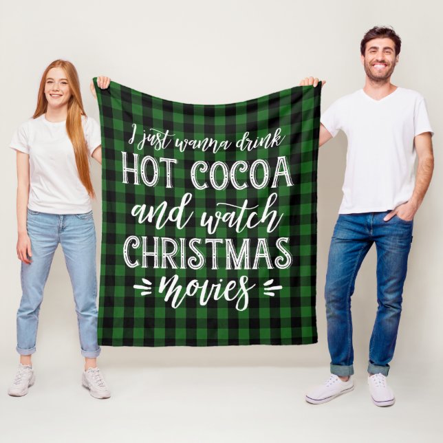 Couverture Polaire Vert chaud des films | de cacao et de Noël (En situation)