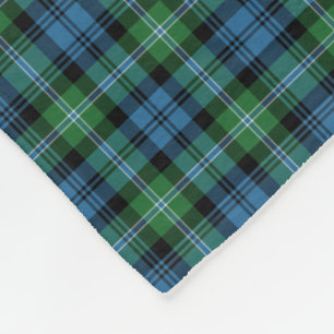 Couverture Polaire Vert clair et bleu plaid Lyon Tartan