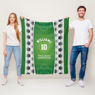 Couverture Polaire Vert de sport de boule de terrain de football du