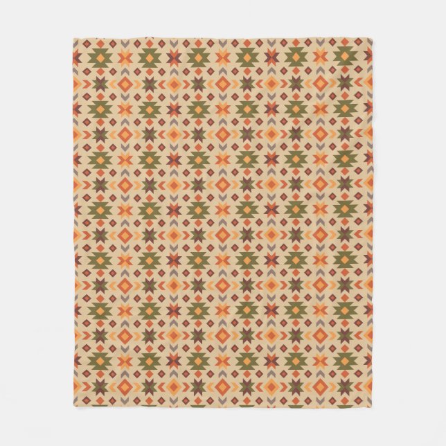 Couverture Polaire Vert Du Sud-Ouest Et Orange (Devant)