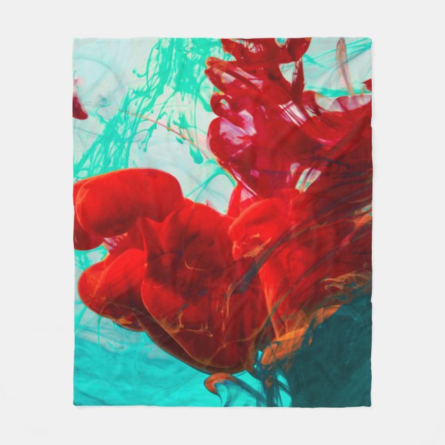 Couverture Polaire Vert et rouge (Devant)