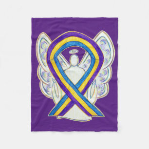 Couverture Polaire Vessie Cancer Sensibilisation Ruban Angel Soft Bla