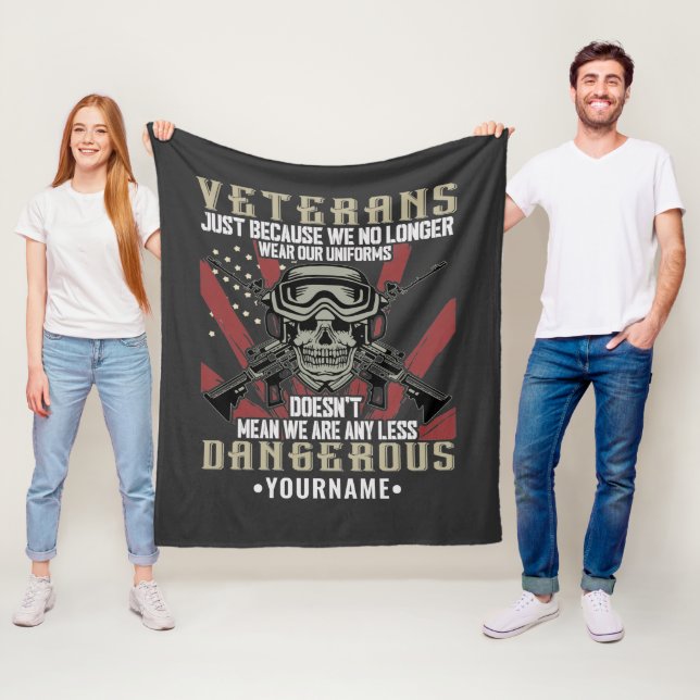 Couverture Polaire Vétéran patriotique USA Funny Humour (En situation)