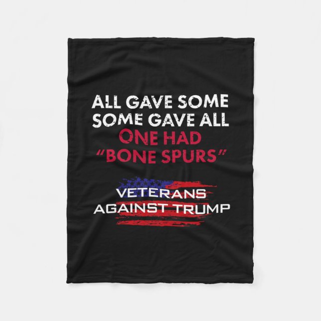 Couverture Polaire Veterans Anti-trump Draft Dodger Bone Spurs For Ve (Devant)