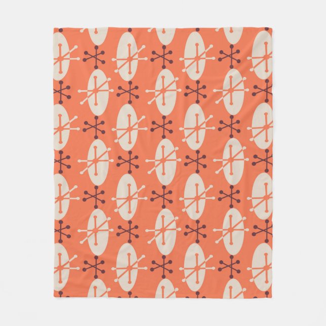 Couverture Polaire Vibes rétro : Motif d'éclatement géométrique (Devant)