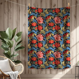 Couverture Polaire Vibrant William Morris Élégance florale intemporel