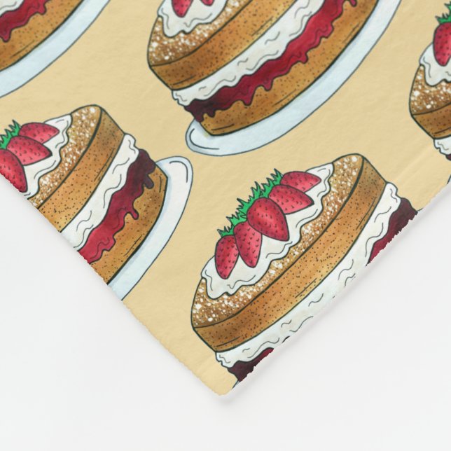 Couverture Polaire Victoria Sponge Cake Boulangerie britannique (Coin)