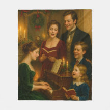 Victorian Christmas Blanket – Caroling by Fireligh