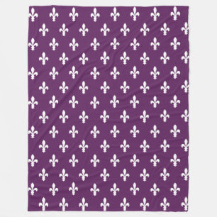 Couverture Polaire Victorian Fleur de Lys pourpre