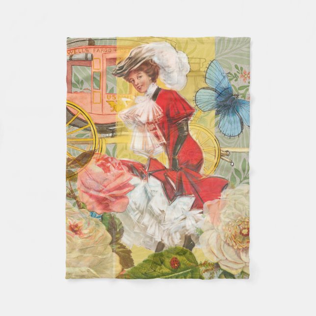 Couverture Polaire Victorian Lady Woman Fun Carriage (Devant)