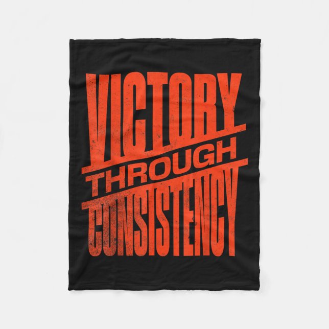 Couverture Polaire Victory Through Consistency Motivational Insration (Devant)